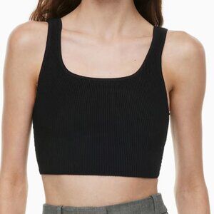 Aritizia Babaton Sculpt Knit Squareneck Cropped Tank